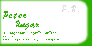 peter ungar business card